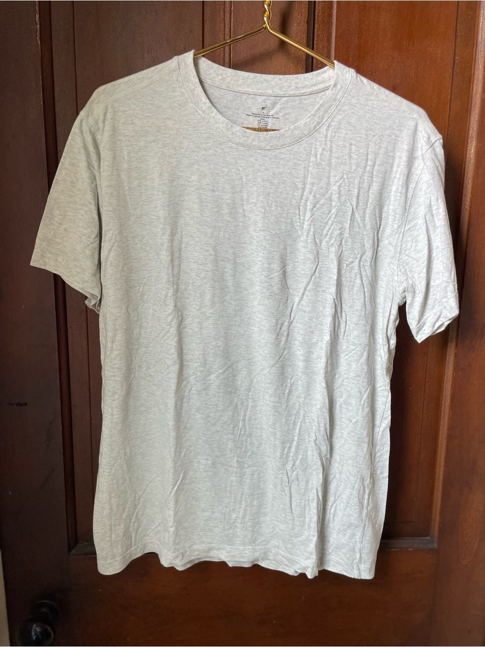 Fabletics men's medium short sleeve gray shirt
